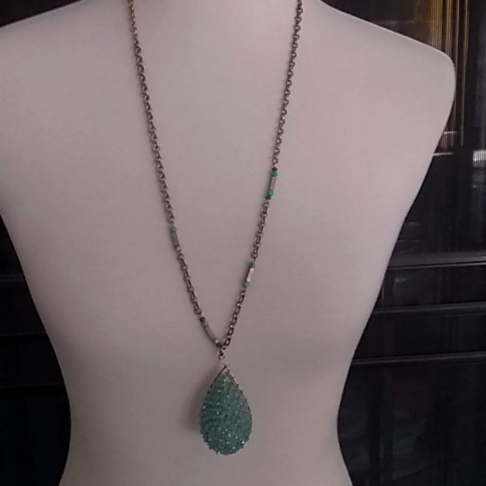 Sparkly Beaded Pendant Necklace